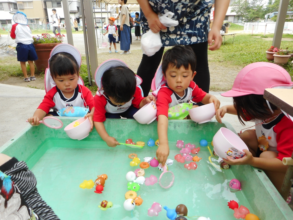 夏祭りごっこ楽しかったね バナナ組 メロン組 みさと幼稚園 高知市仁井田の幼保連携型認定こども園